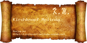 Kirchknopf Melinda névjegykártya